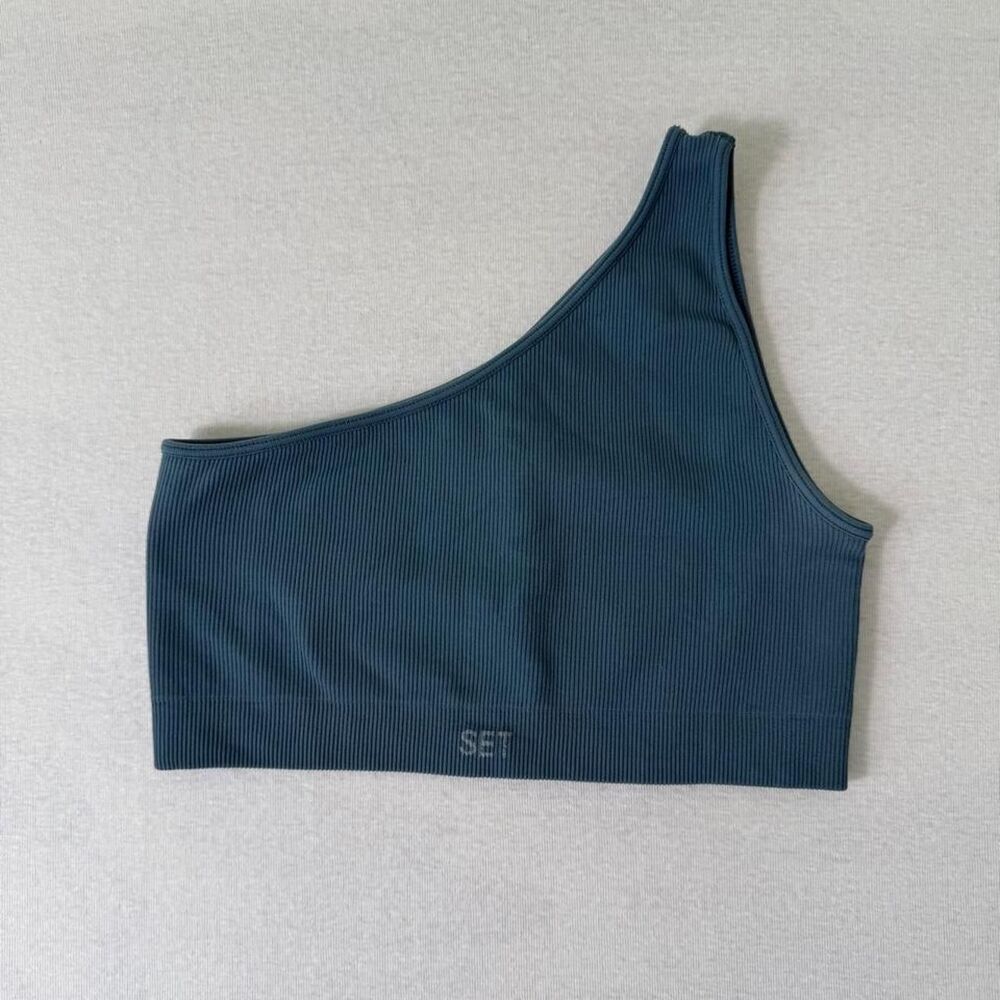 Set Active Sculptflex Ribbed One Shoulder Bra - Picture 2 of 5